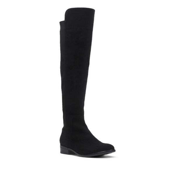 Clarks Womens Caddy Belle Knee High Boots Black | UK-6813790